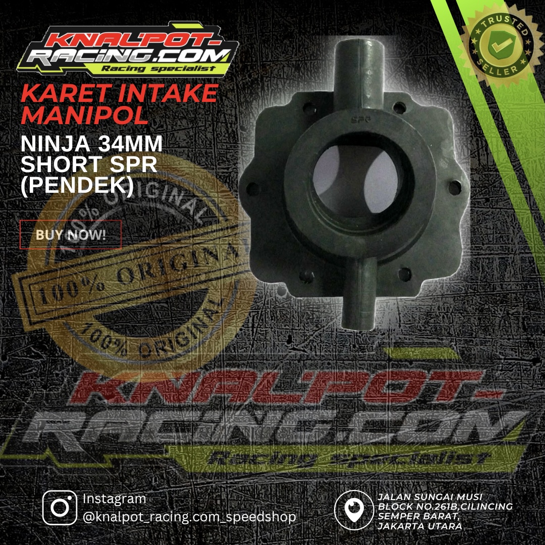 KARET INTAKE MANIPOL NINJA 34MM SHORT SPR  (PENDEK)